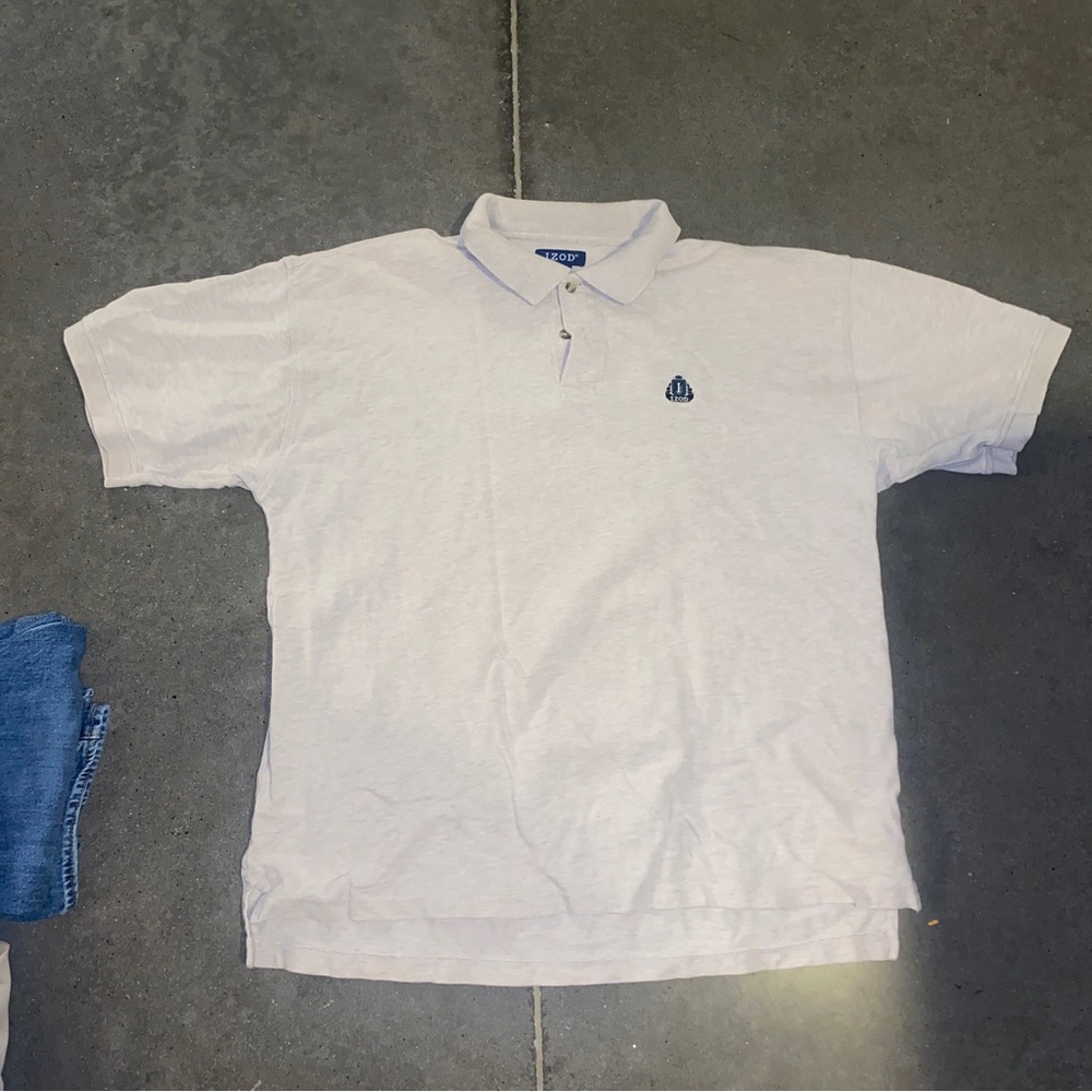Izod Golf Polo Mens Size XL Cream Collared Shirt Short Sleeve Classic